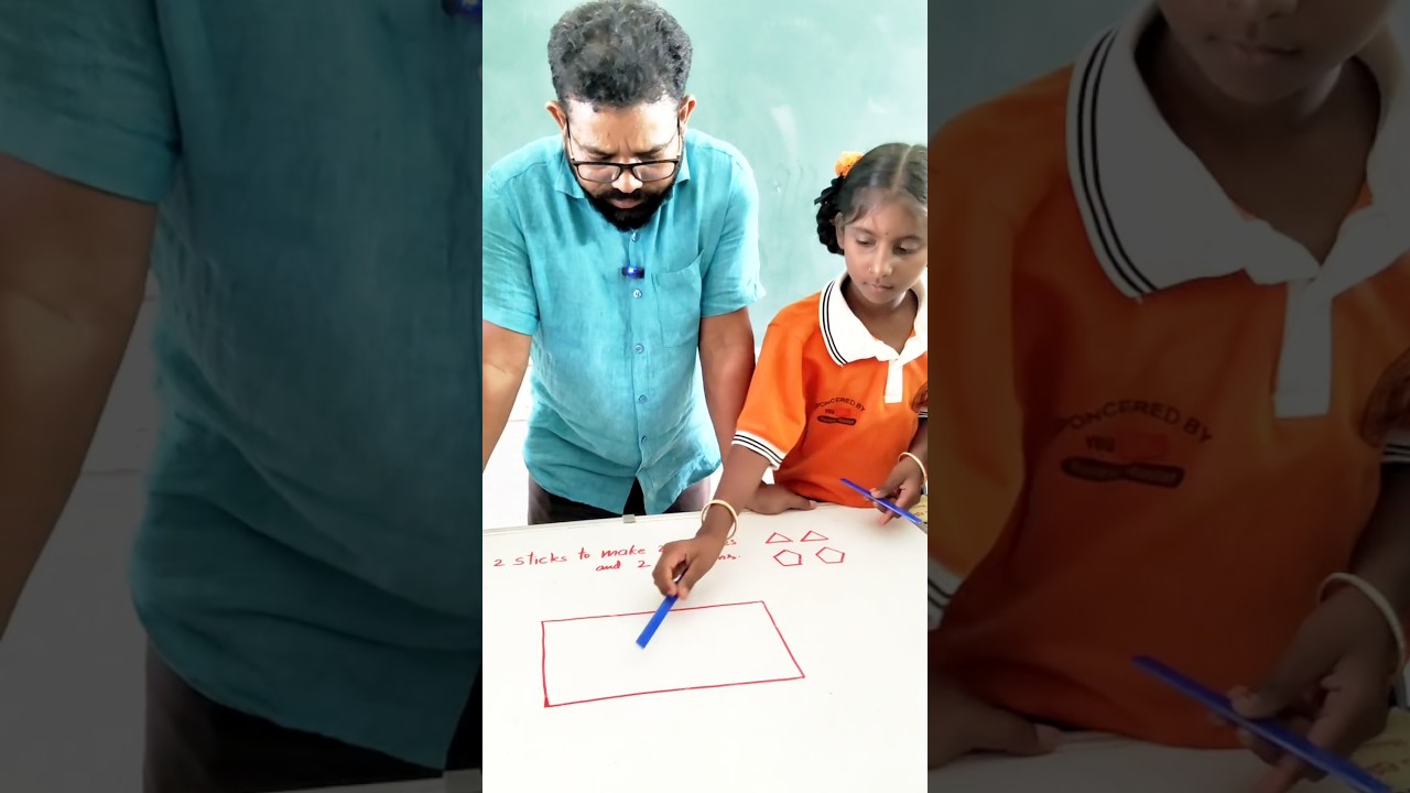 Make 2 Triangles & 2 Pentagons with 2 sticks #braintestsolution #challenge #iqtest #braintest