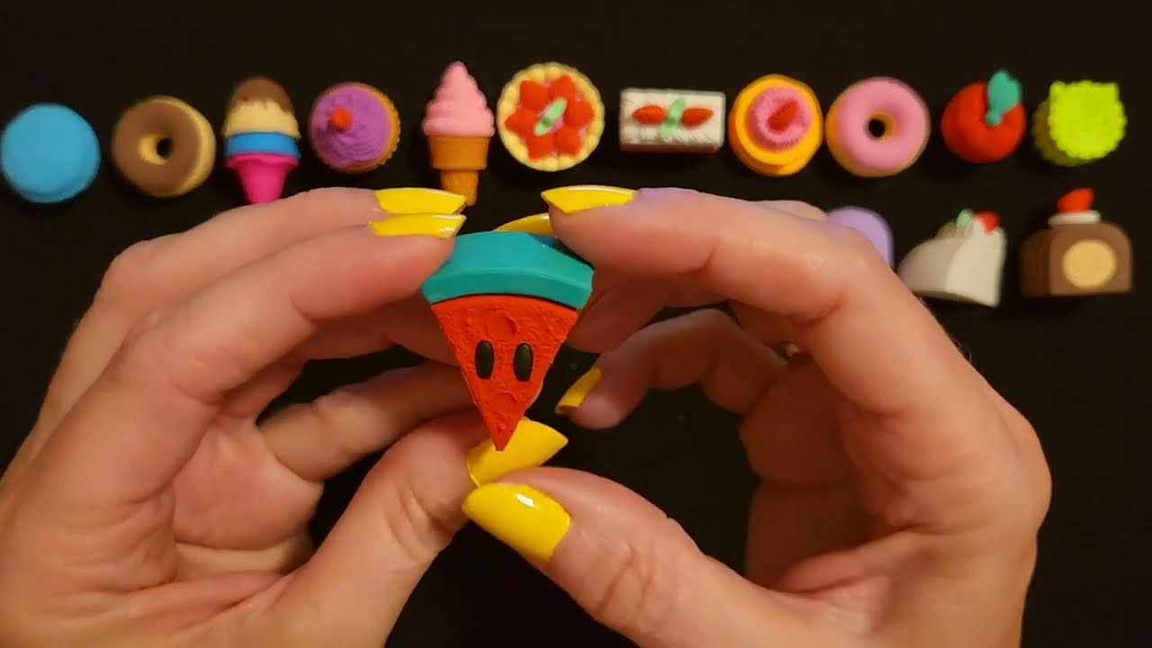 ASMR | Food Eraser Set Show & Tell (Soft Spoken)
