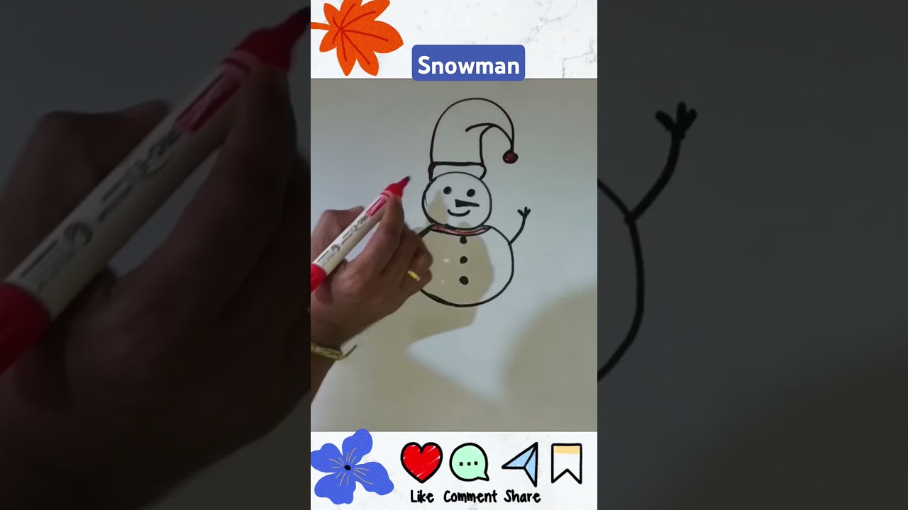 How to draw snowman? 