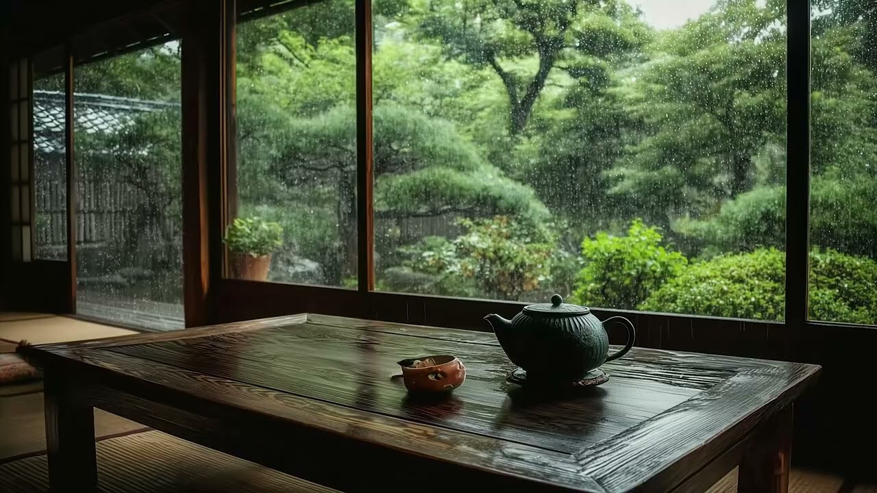 Deep sleep music with soft rain and peaceful piano for full body relaxation