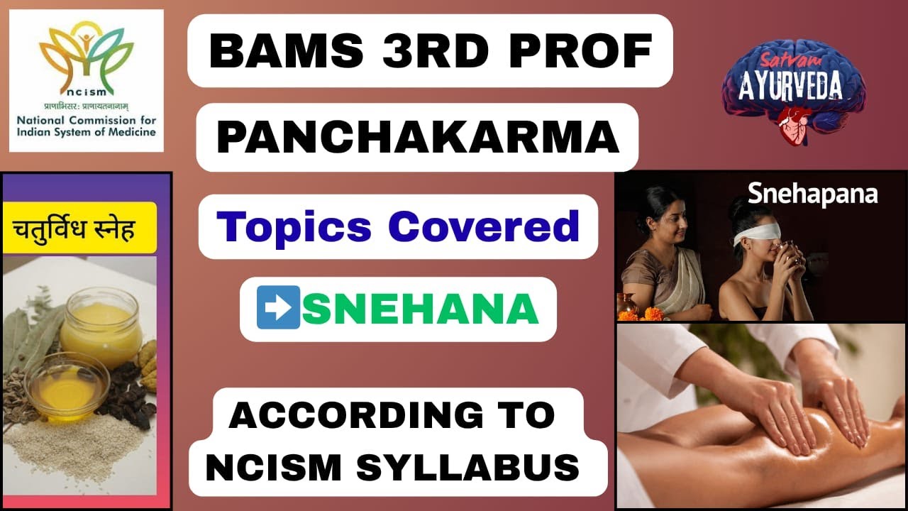 SNEHANA KARMA LECTURE  IN PANCHAKARMA  ACCORDING TO SYLLABUS OF NCISM