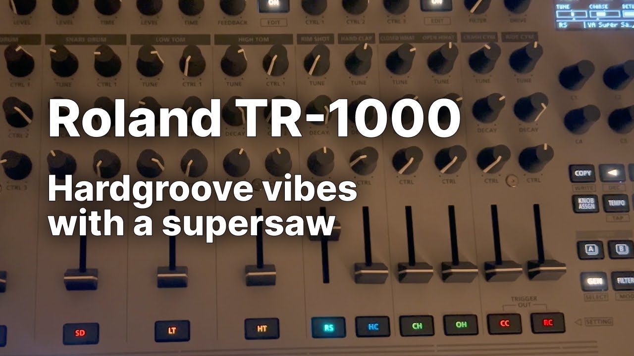 Hardgroove Oldschool Techno sound on the TR-1000 with a Supersaw wave