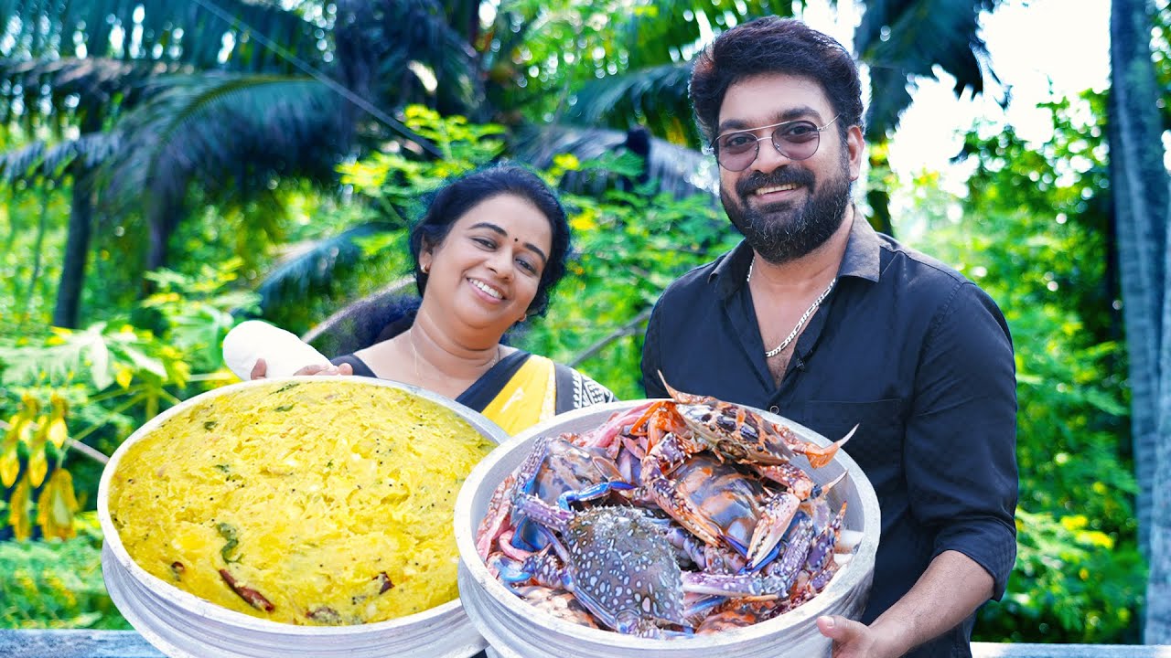 നാടൻ കപ്പയും കൊതിയൂറും ഞണ്ടും | Kerala Style Crab Recipe With Kappa Puzhukku | Baiju Jose