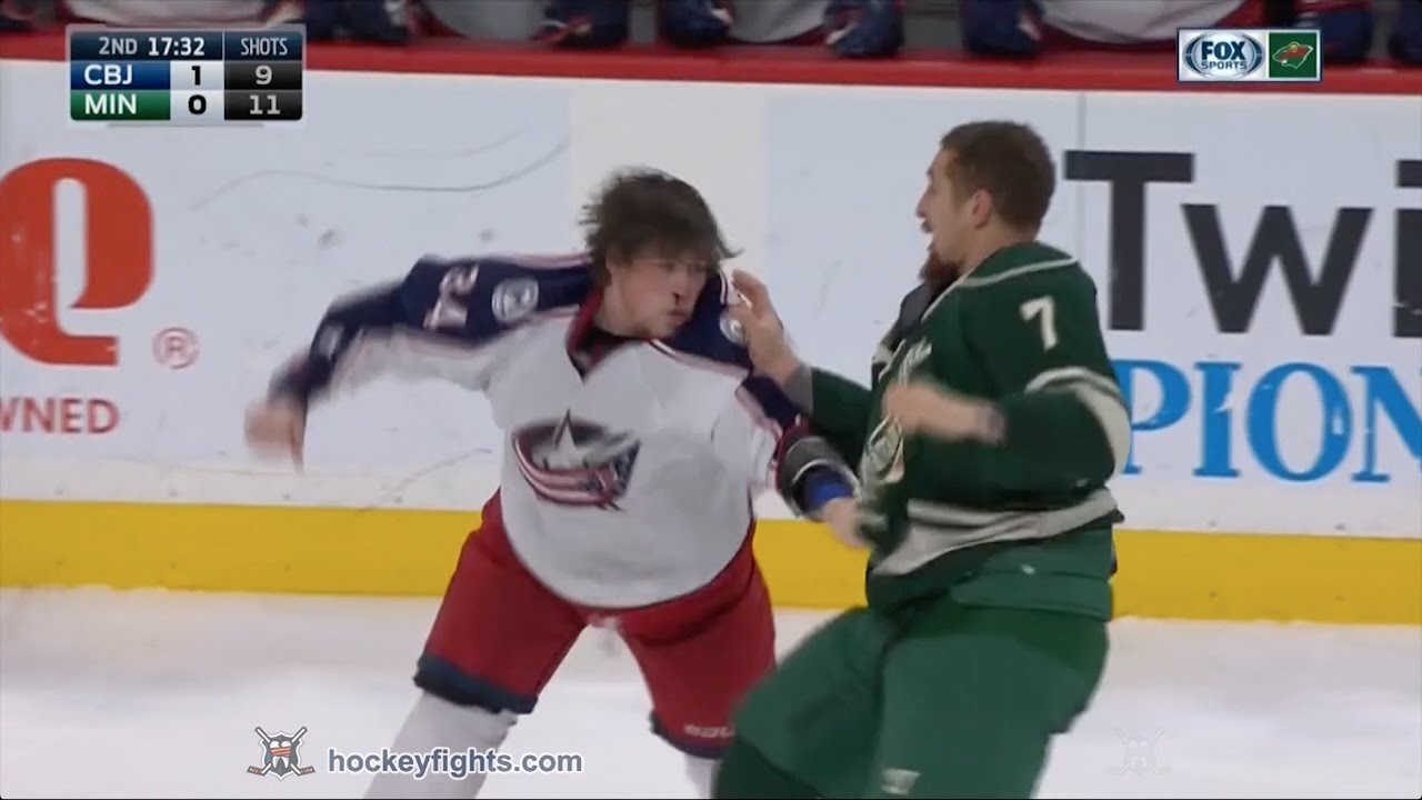 Josh Anderson vs Chris Stewart & Matt Calvert vs Matt Dumba Dec 31, 2016