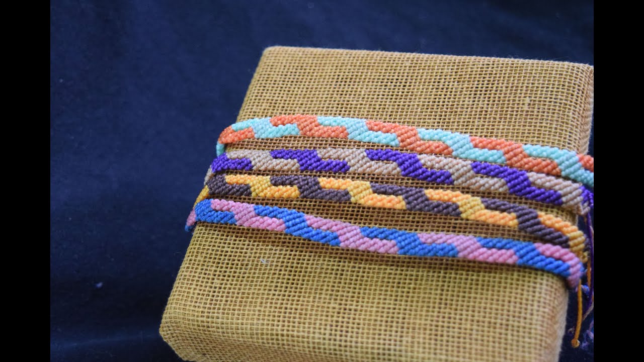 Tutorial Pulsera delgada dos colores (Muy Facil)