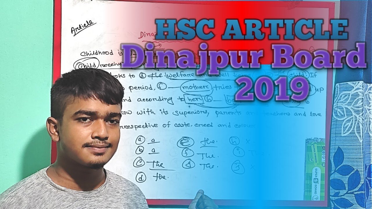 Hsc Article, Dinajpur Board -2019.