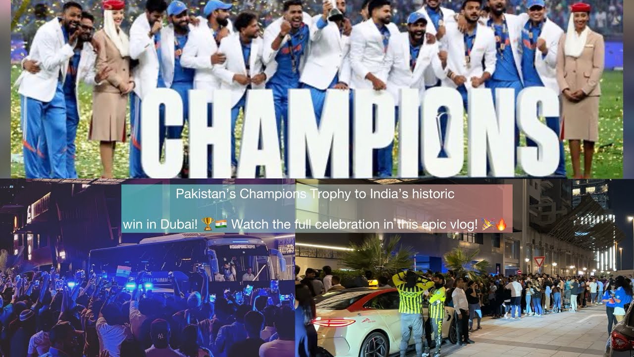 INDIA WON CHAMPIONS TROPY🇮🇳 | TAJ DUBAI CELEBRATE AFTER WINING CHAMPION TROPHY 🇦🇪🤩🤩#india