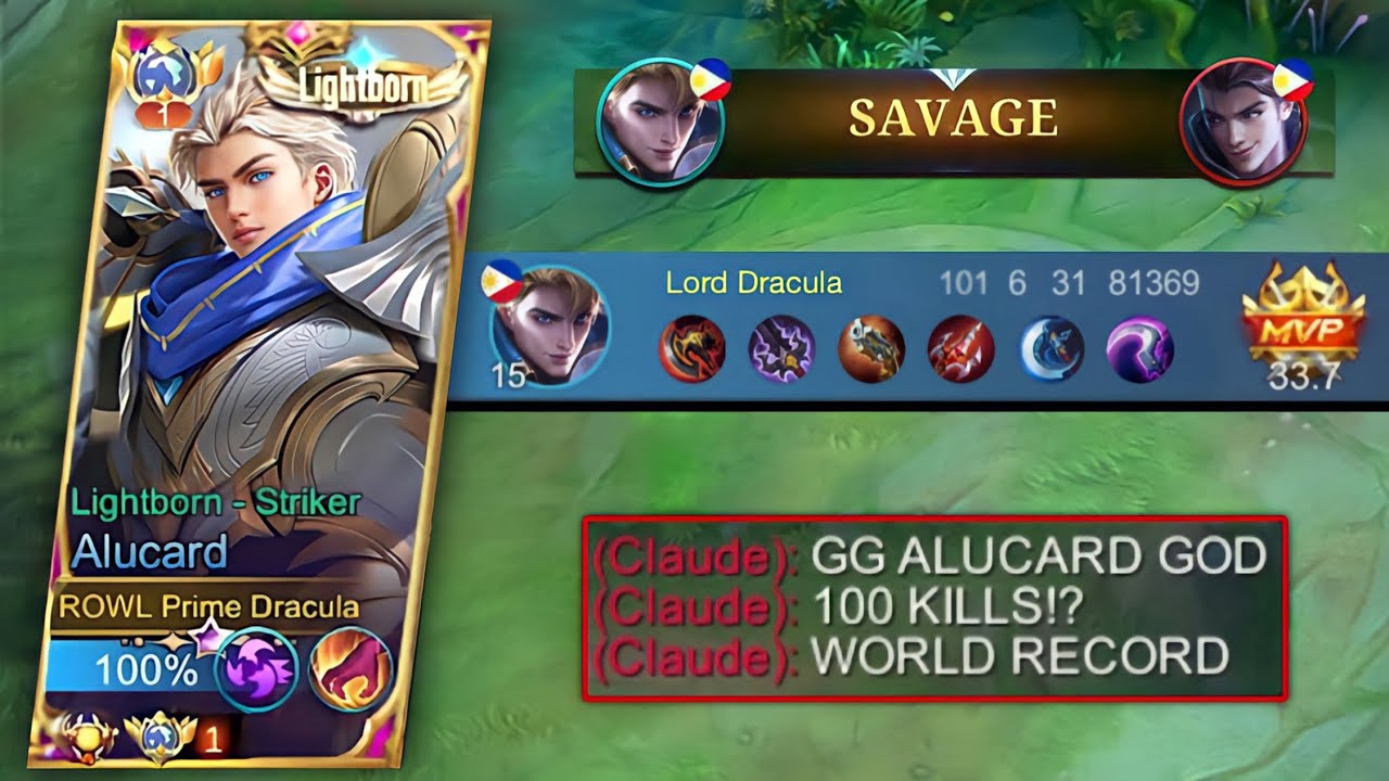 Alucard 100 KILLS!? NEW WORLD RECORD!! (NOT CLICKBAIT)