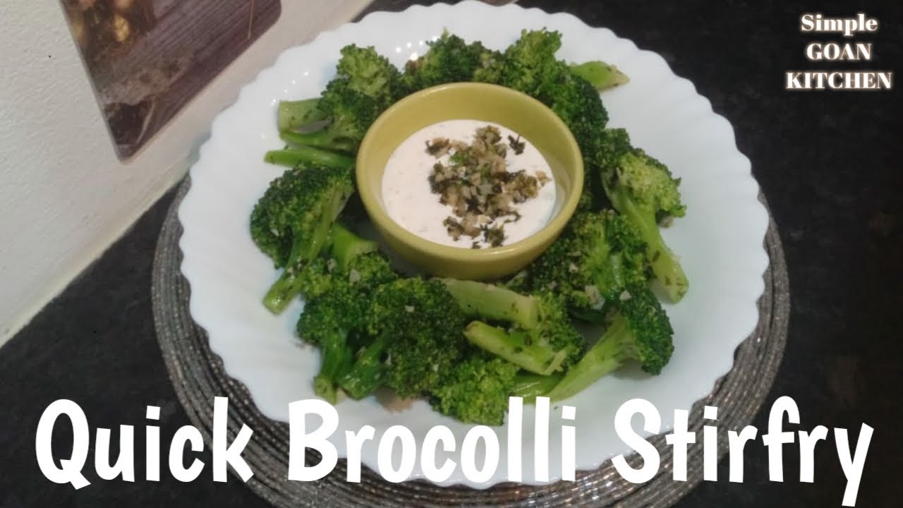Healthy Broccoli Stirfry I Quick Broccoli Starter I Broccoli Recipe #simplegoankitchenrecipes