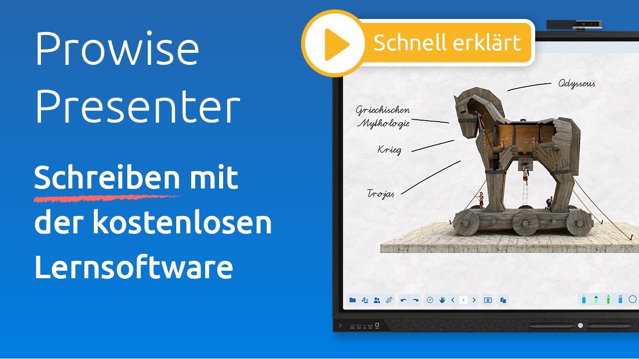 So schreiben Sie mit der kostenlosen Lernsoftware Prowise Presenter