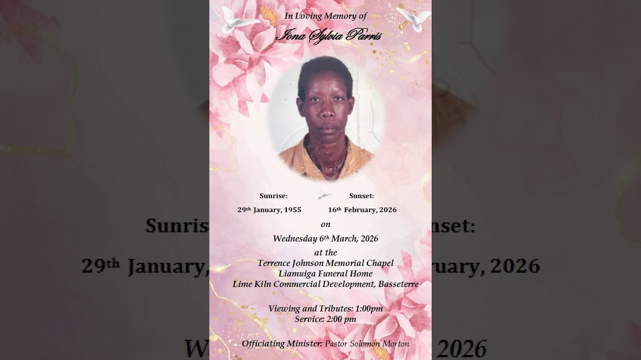 🔴 LIVE | Iona Sylvia Parris | Terrence Johnson Memorial Chapel |
