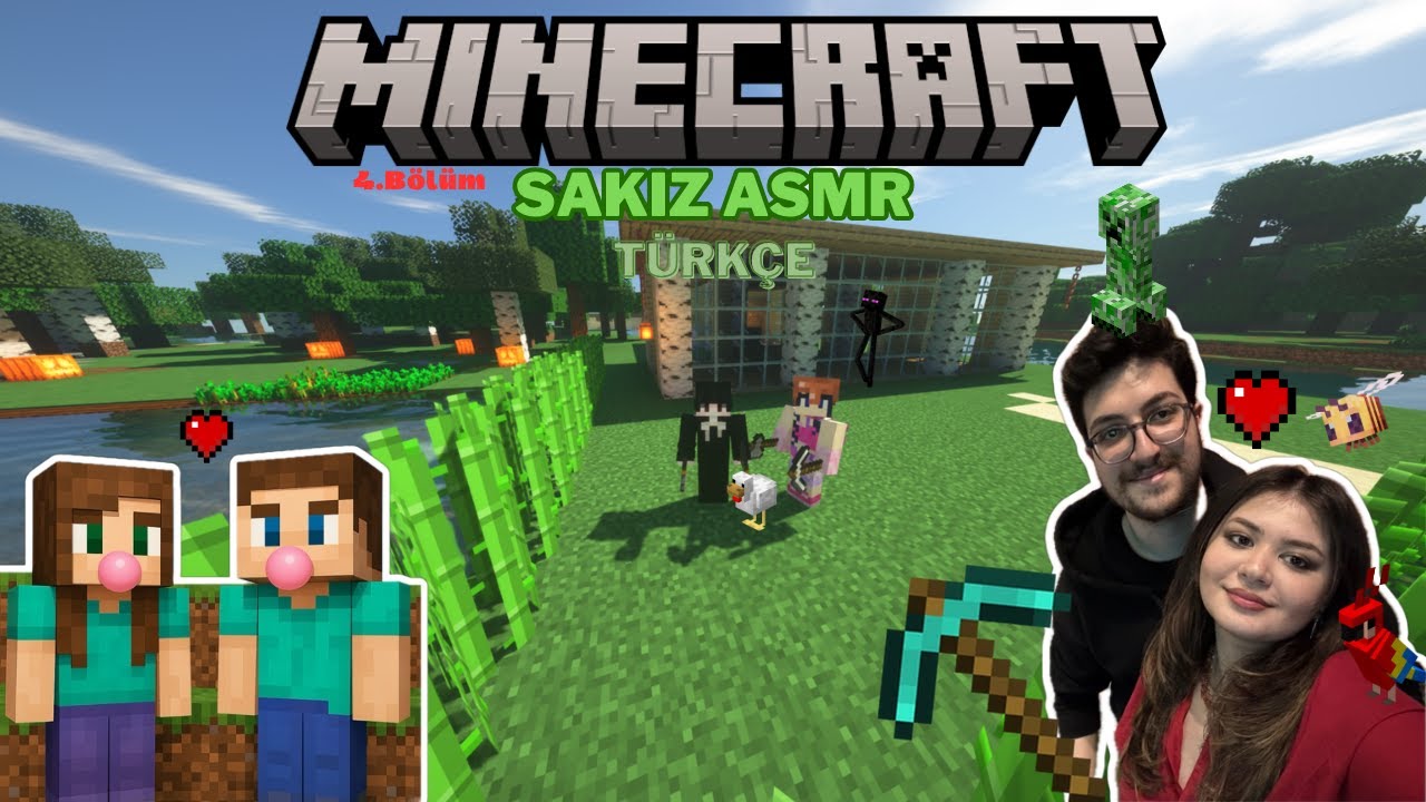 KIZ ARKADAŞIMLA MİNECRAFT OYNUYORUM 4.BÖLÜM │SAKIZ ASMR - Türkçe