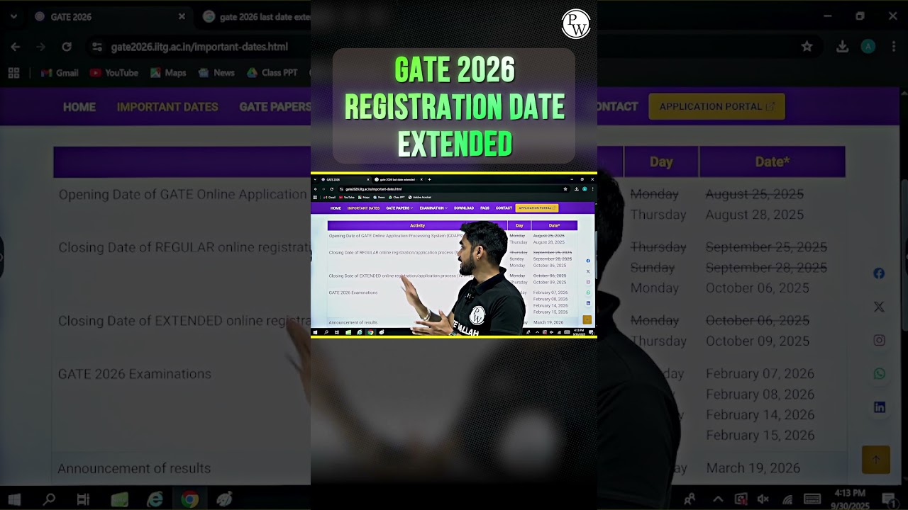 GATE 2026 Registration Date Extended 