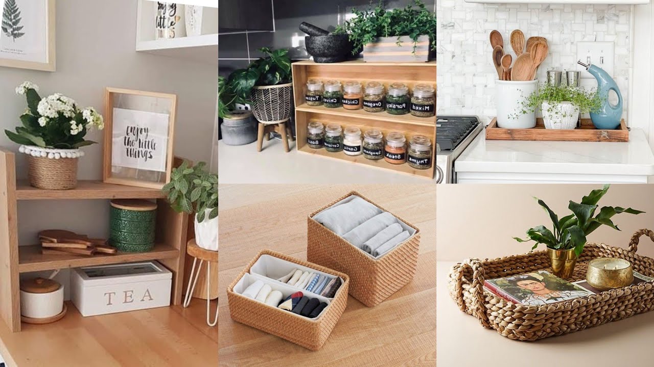 افكار✨عندك قطع خشبية أو صندوق فواكه اصنعي اجمل منظمات ورفوف لبيتك بنفسك #diy#deco #craft #ideas