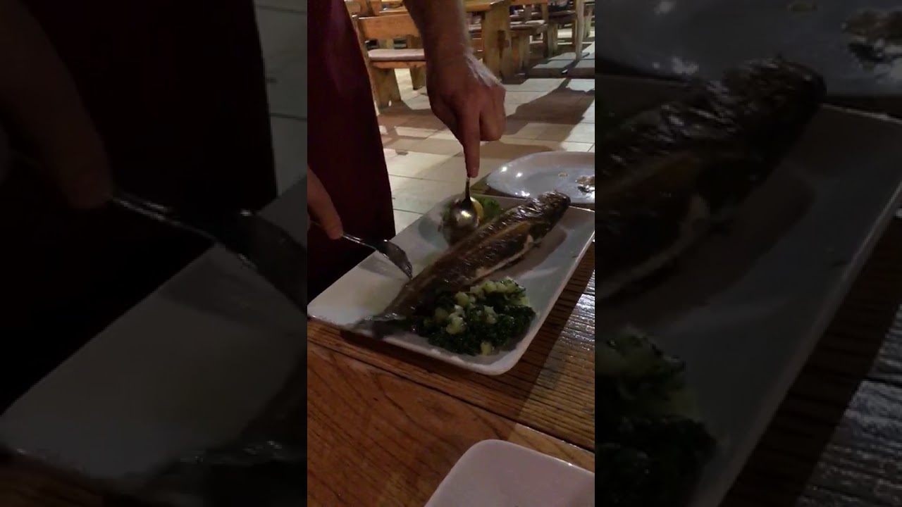 Brancin na žaru, profesionalno filetiranje ribe
