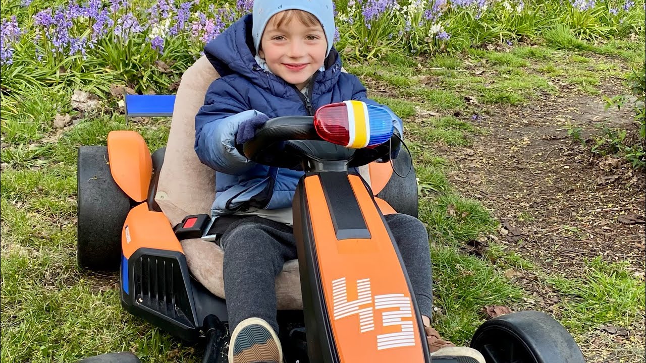 5 year old driving a McLaren Electric Go Kart