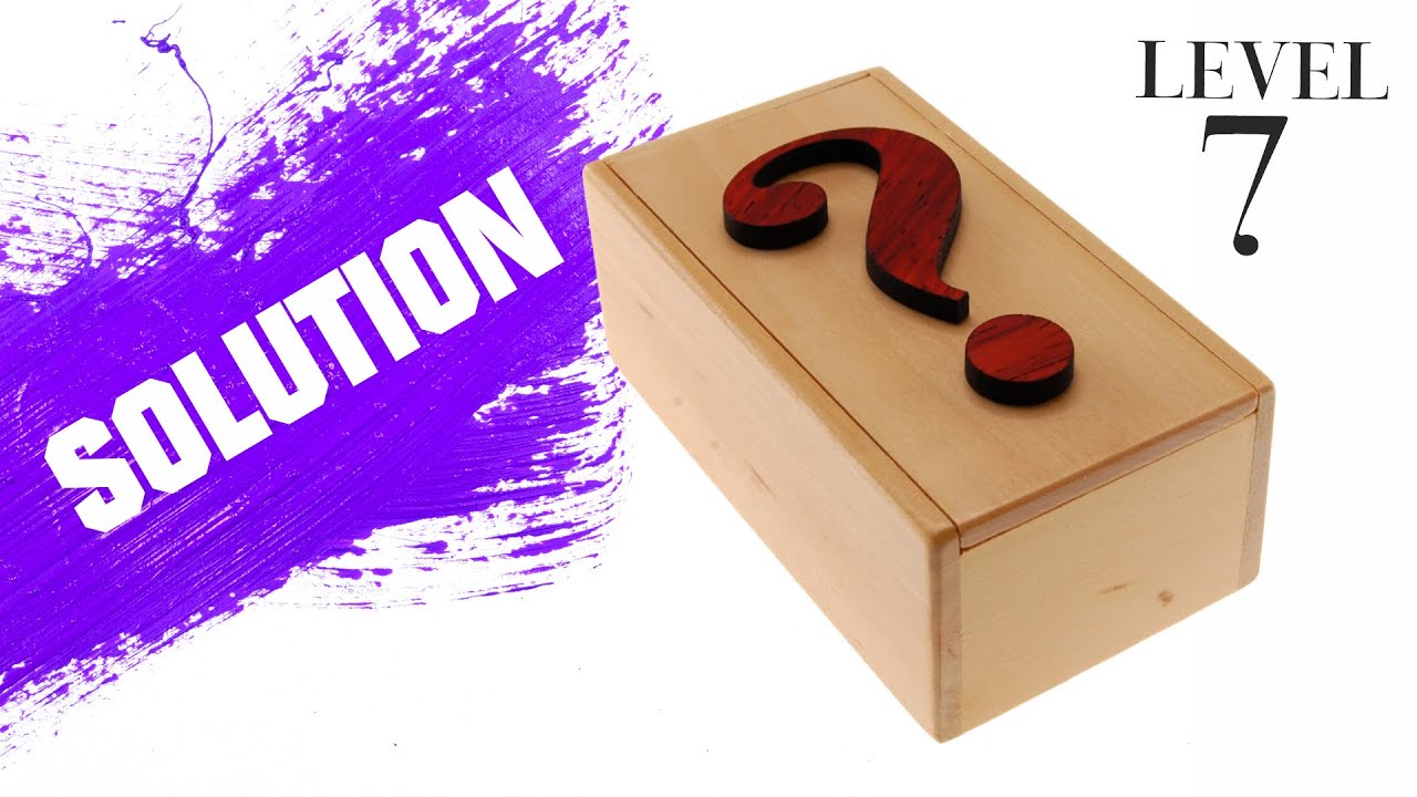 Fragezeichenbox a wood puzzle from Siebenstein Spiele - Solution