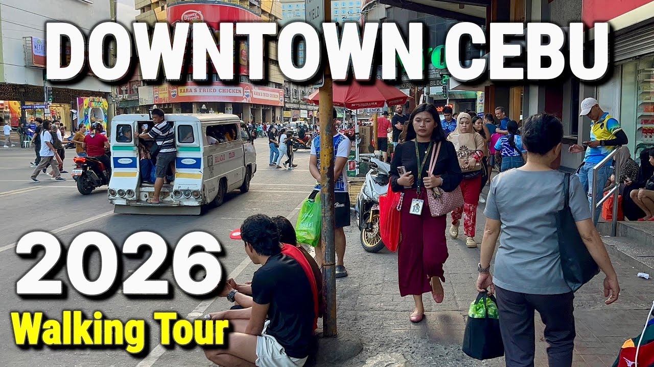 Cebu City, PHILIPPINES Downtown Walking Tour 2026 🇵🇭 NO FILTER Walk, Street Markets & Street Food