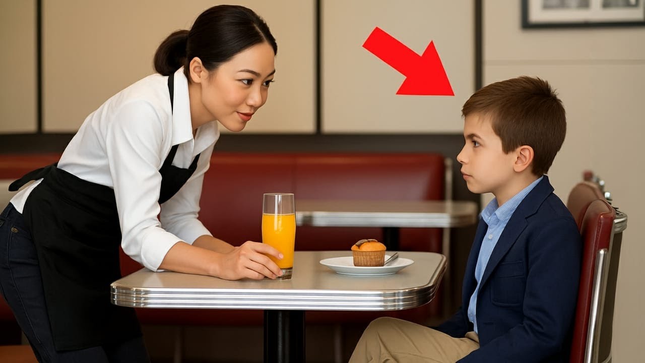 Une serveuse prend soin d'un garçon perdu et silencieux — Son père milliardaire la surprend