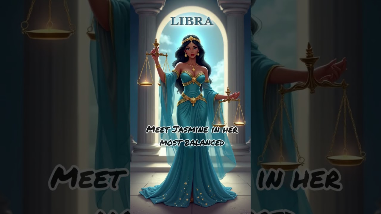 Libra as Disney Princess Jasmine &mdash; Zodiac Transformation in Fantasy Art #disney #ai #zodiac #aiart
