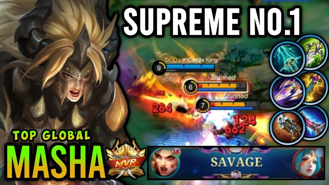 Supreme No.1 Masha!! Best Build Masha Savage!! Top Global Masha Build 2025 ~ MLBB