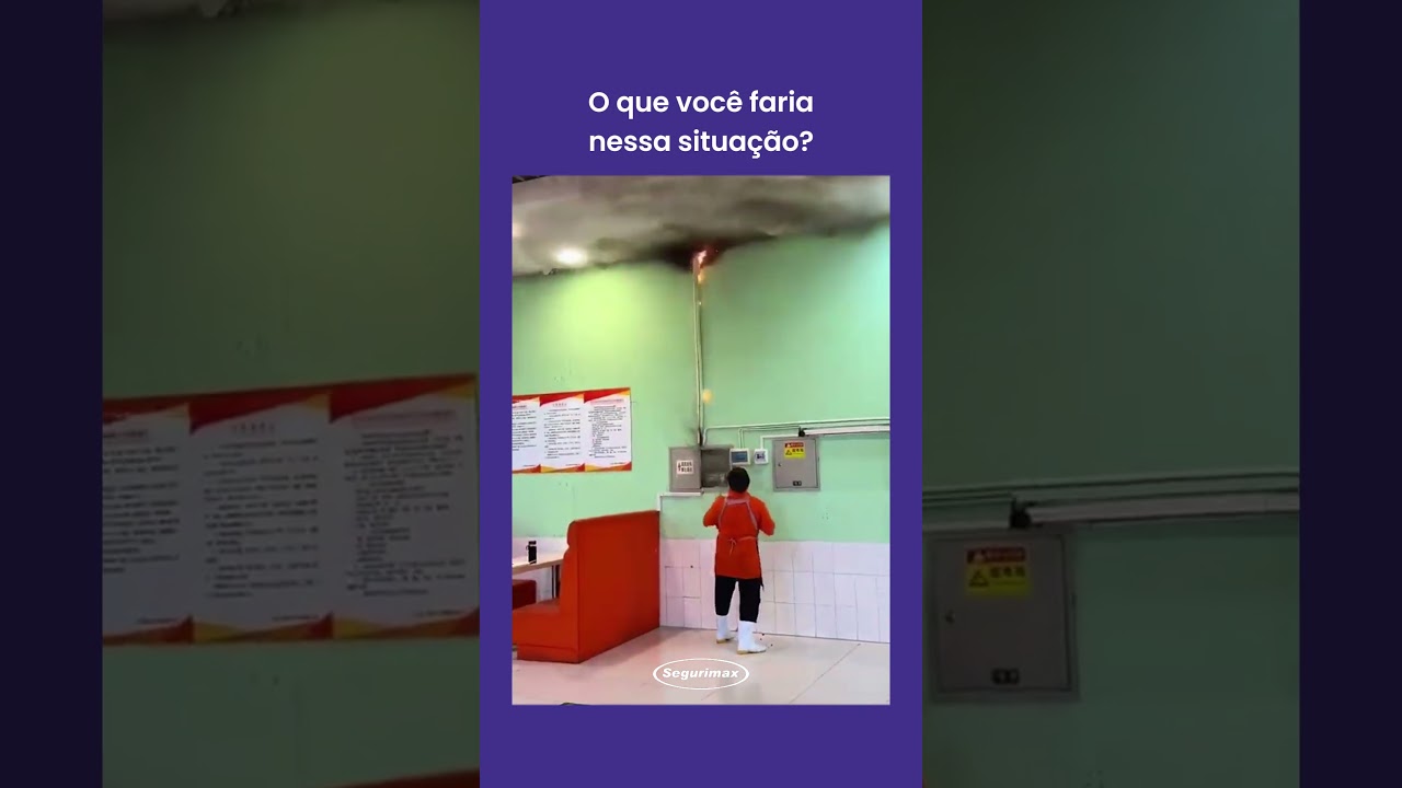 Tava pegando fogo e o cara foi colocar a m&atilde;o!!! 😮😱 - O que voc&ecirc; faria? #fogo #incendio #loucura