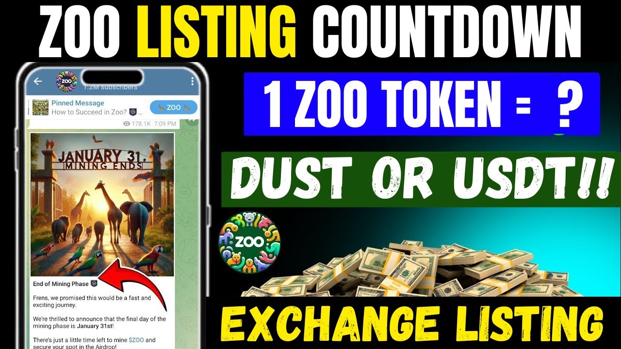 Zoo Token Listing CountDown (USDT OR DUST),