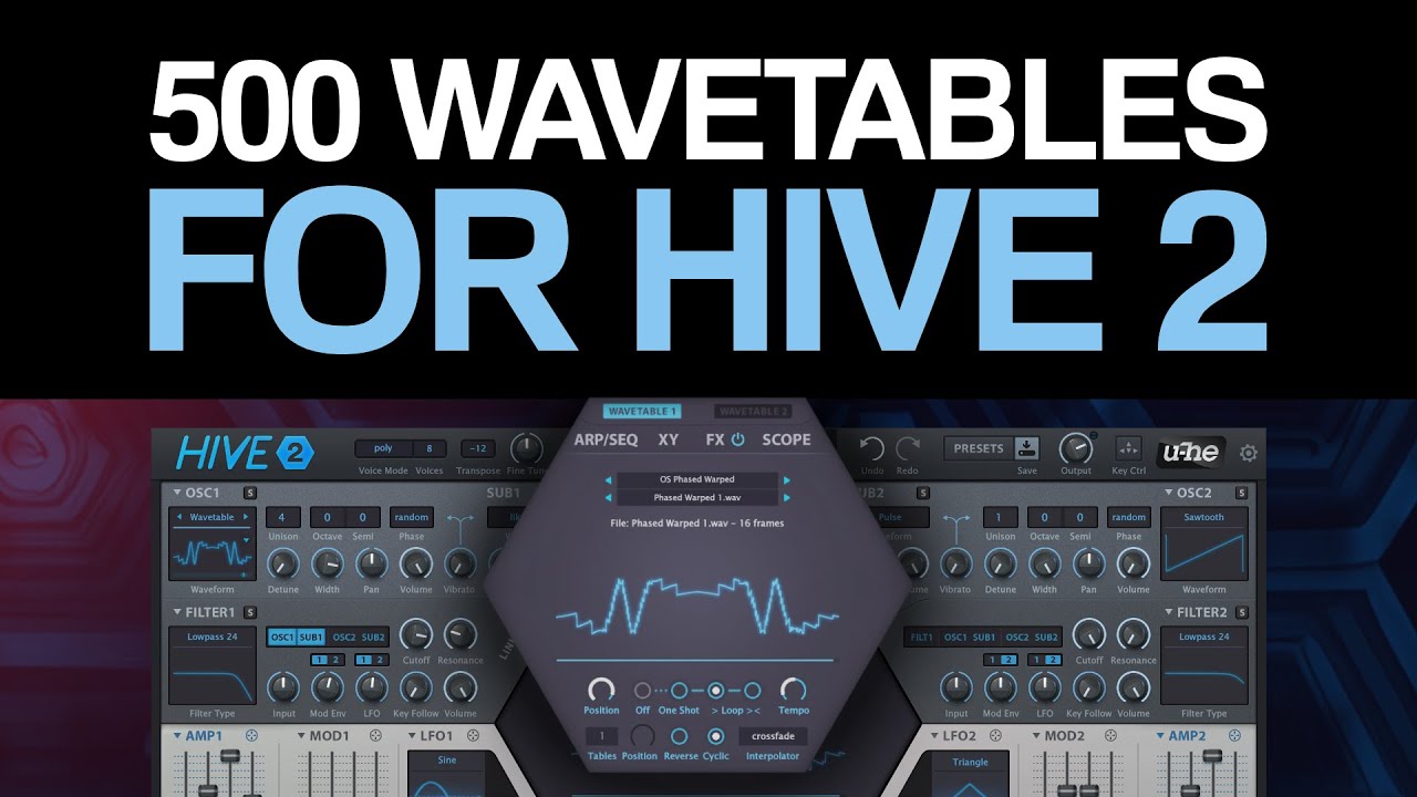 500 Wavetables for U-He Hive | Morphing Hive 2 Wavetable Pack (Ocean Swift) #Hive #uhe #wavetable