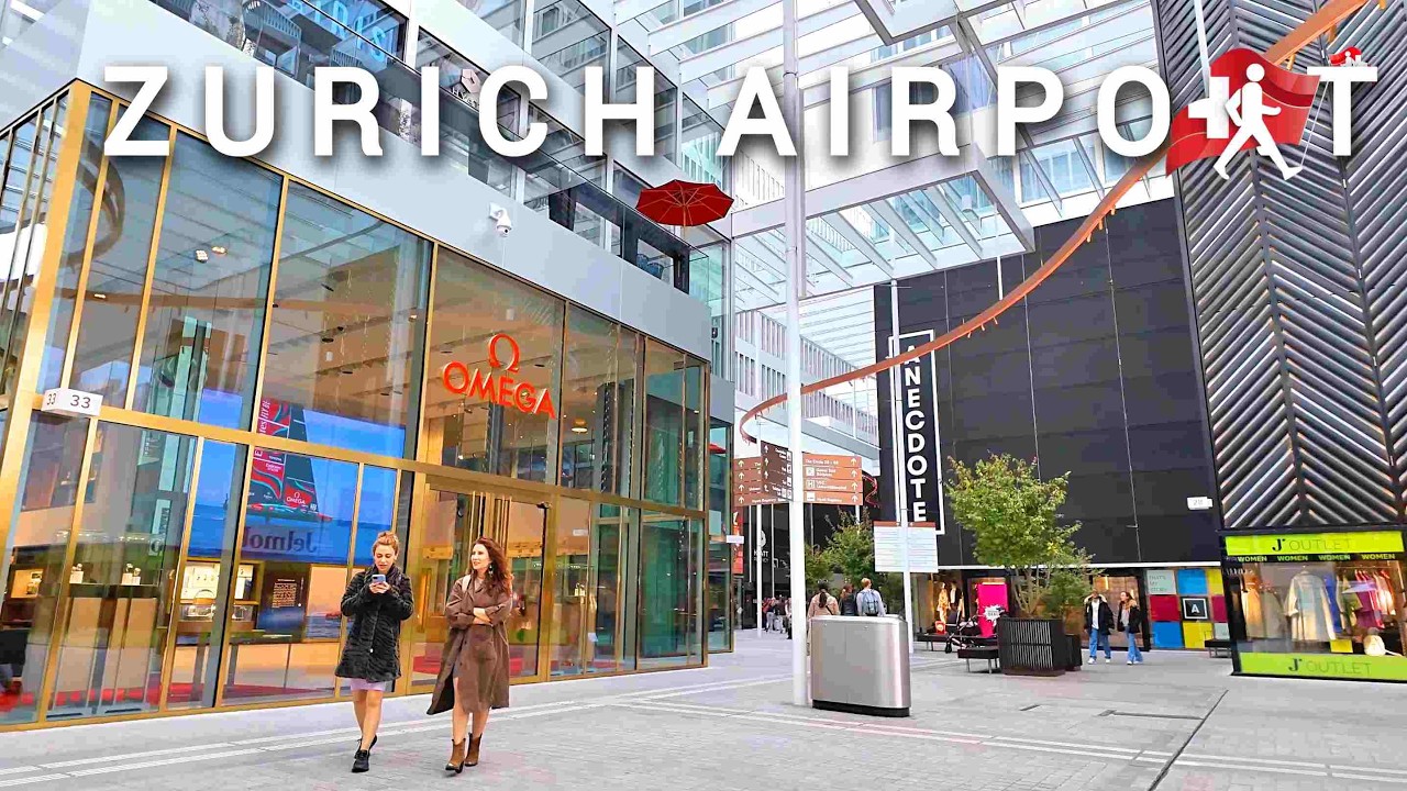 Beautiful Zurich Airport Walking Tour 🇨🇭 | Experience Switzerland's International Gateway