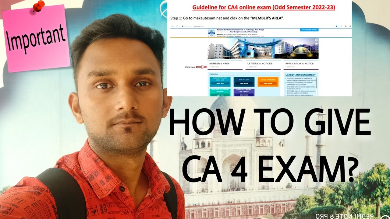 BIG DETAILS BY MAKAUT || How to take the MAKAUT CA 4 Exam? Process Explained By WB Mentor - Anind...