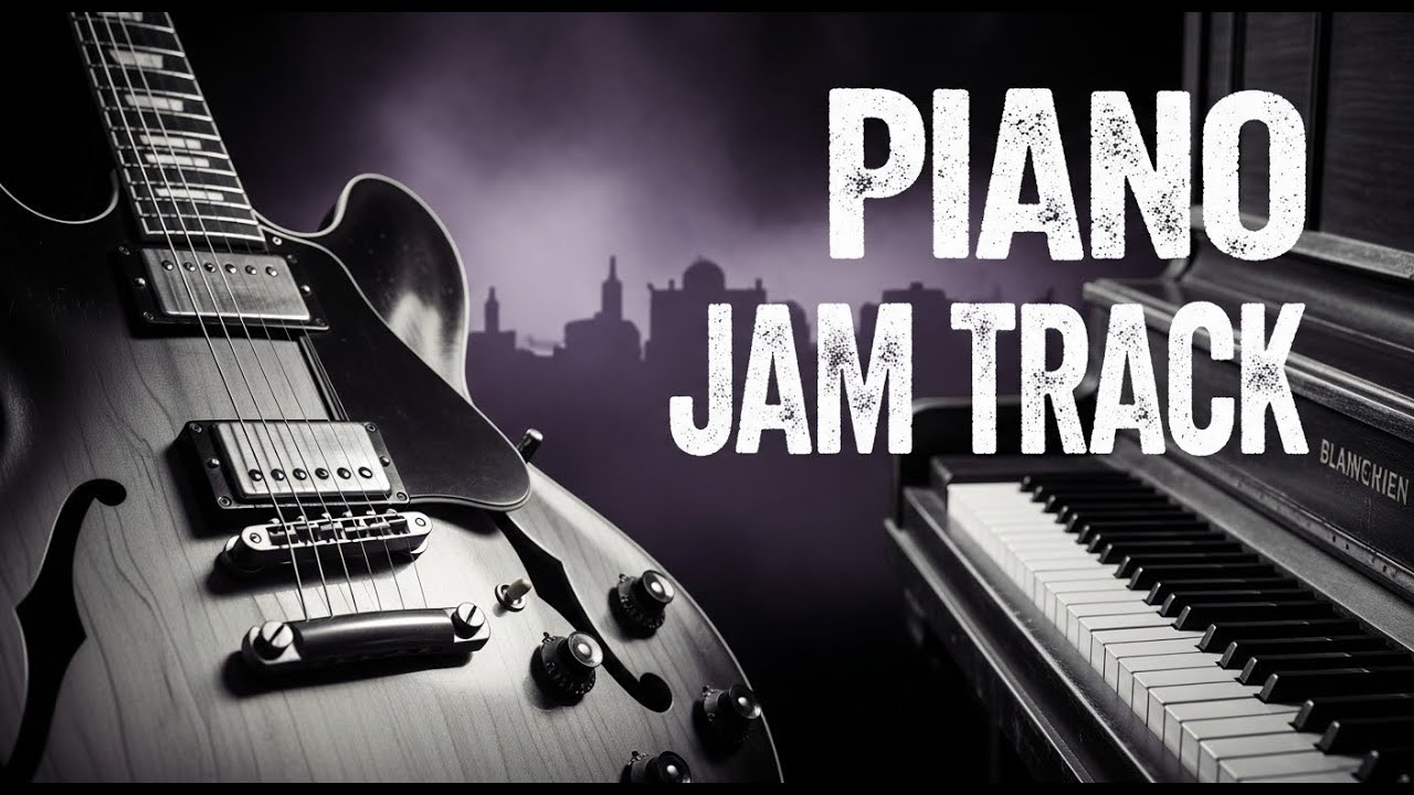 Backing Track Piano Blues Jam Track at Medium Speed for Guitar Players