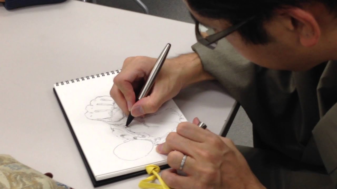 Yusuke Murata draws One Punch Man at Int'l Manga Festa 2014