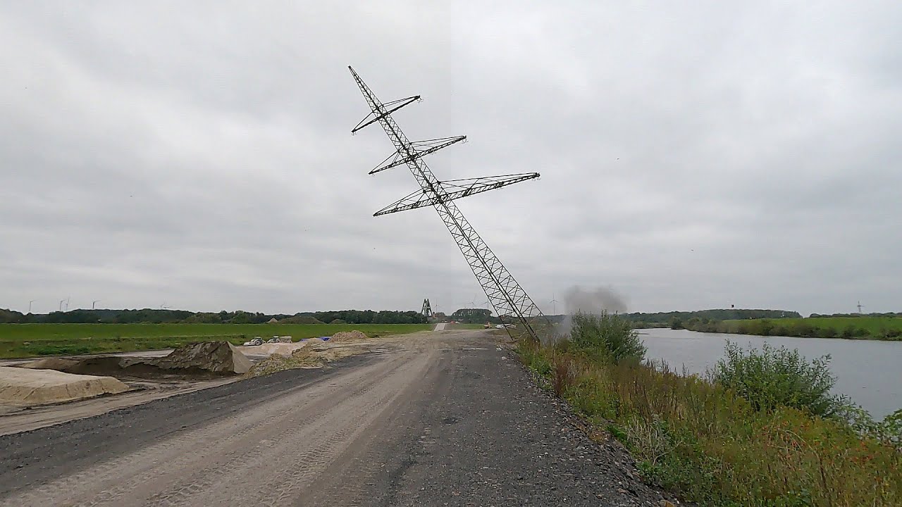 Sprengung Strommast in Haltern am 17.09.2024