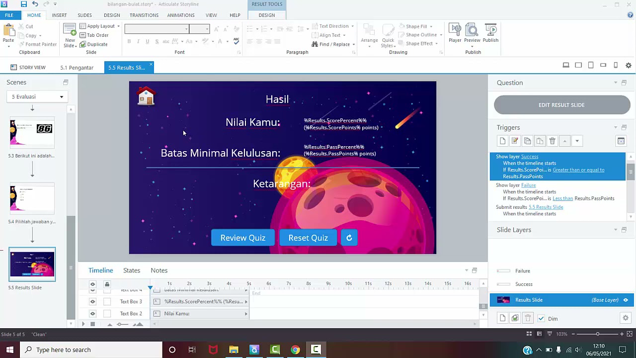 Publish Media Pembelajaran di Articulate Storyline 3 - Part 7