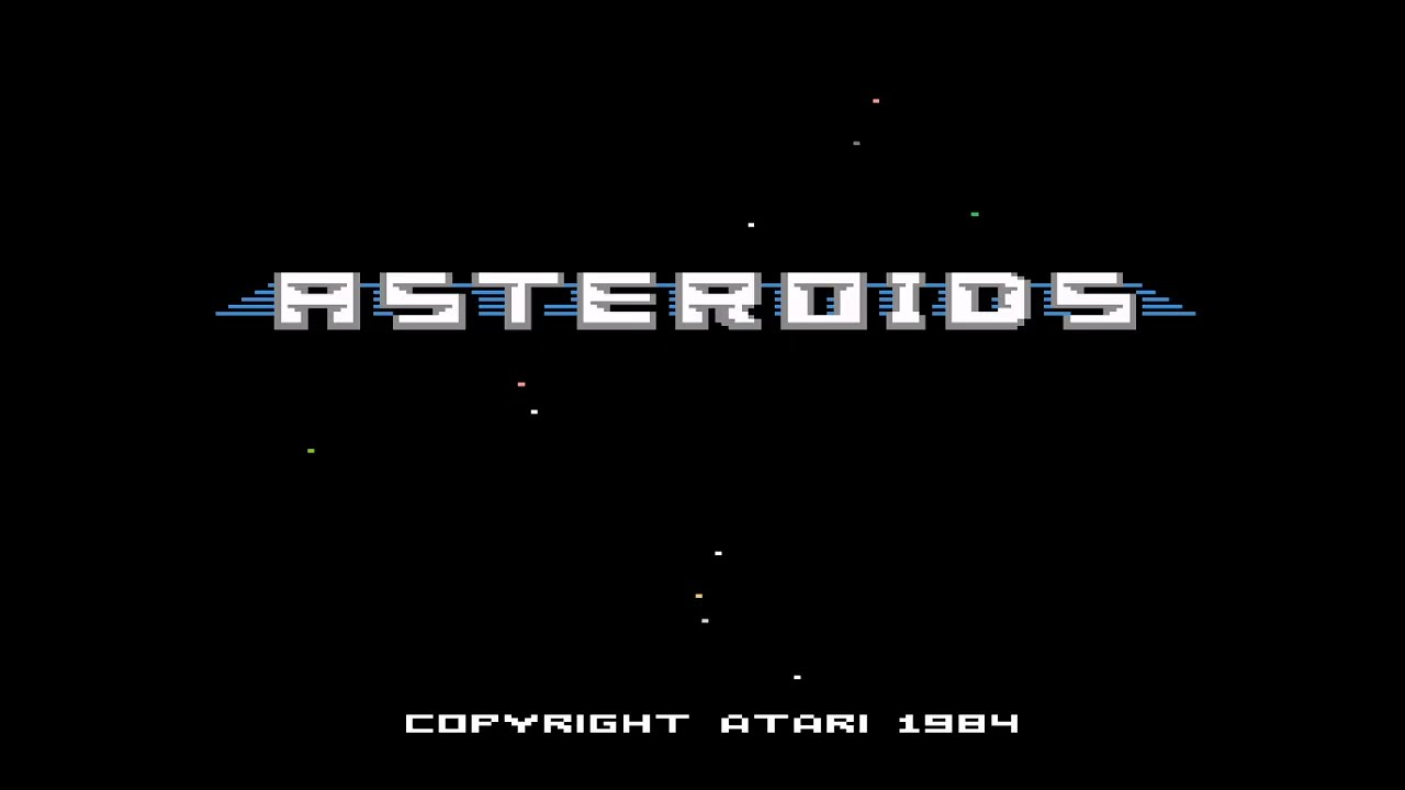 Atari 7800 - Asteroids (Atari Corp.) 1986 gameplay!