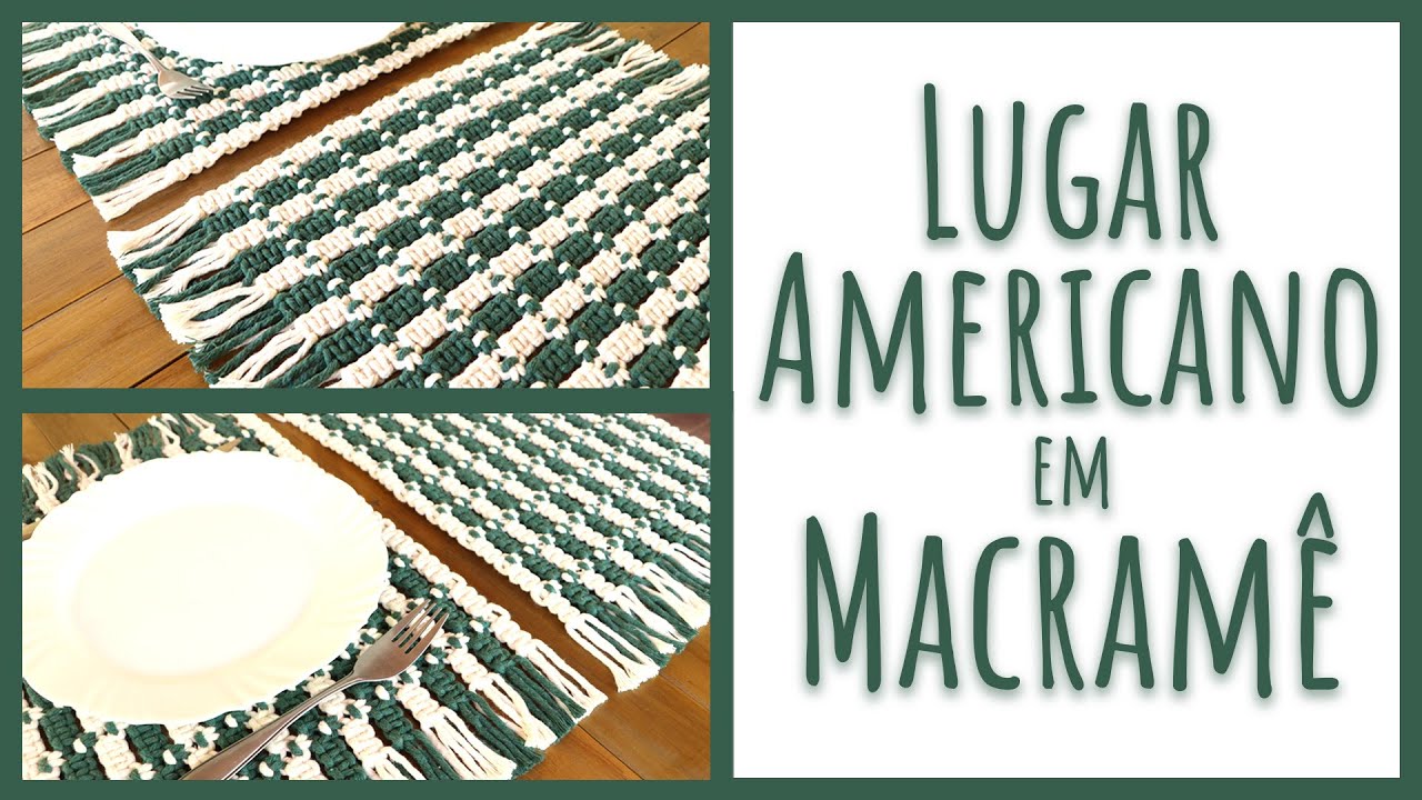 🍽️ Lugar Americano em Macramê – 🧶 Aprenda a Criar o Seu Jogo Completo!
