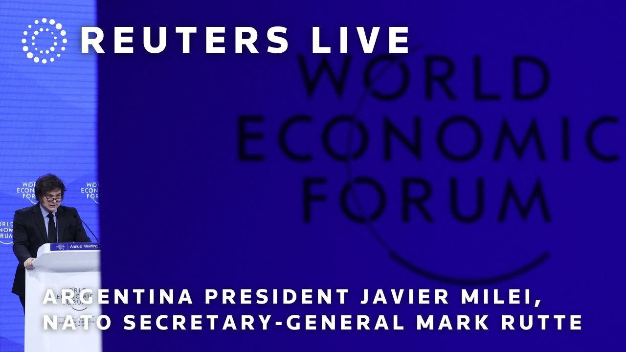 LIVE: Argentina President Javier Milei and NATO Secretary-General Mark Rutte speak at Davos