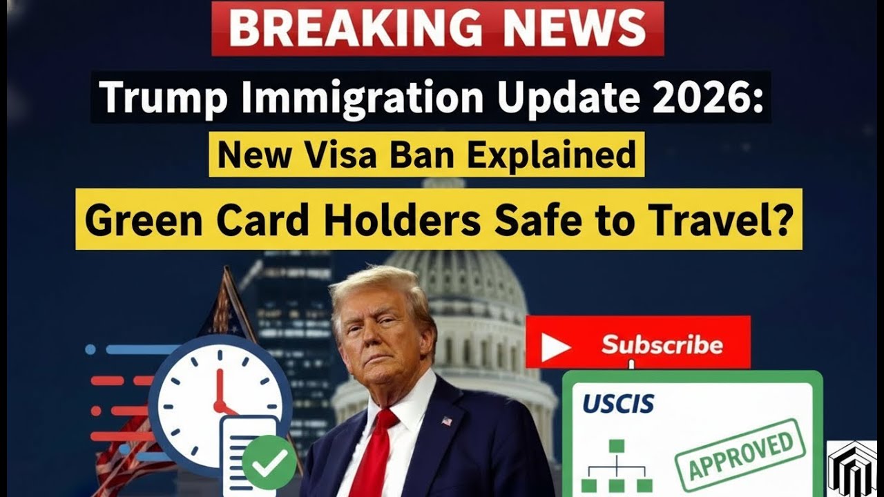 Trump Immigration Update 2026: New Visa Ban Explained – Green Card Holders Safe to Travel?