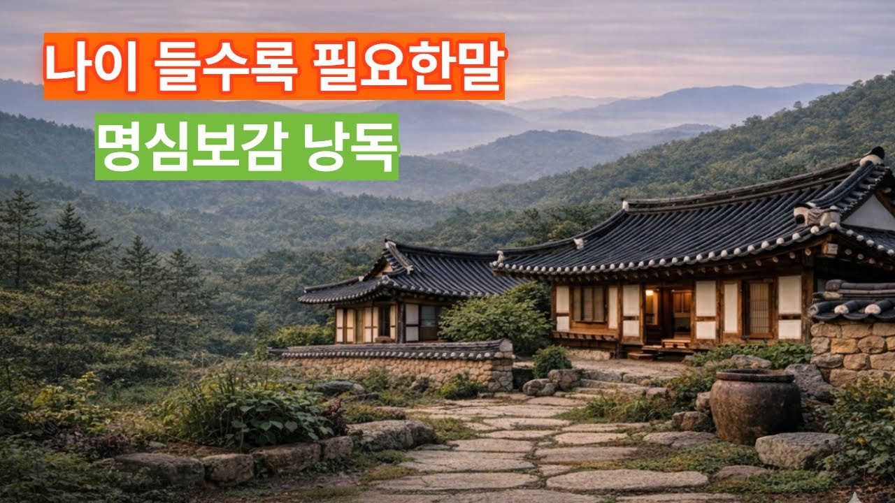 나이 들수록 필요한 말 │ 명심보감 낭독