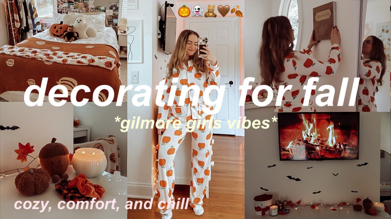 DECORATE FOR FALL WITH ME 🍁 COZY FALL DECORATING & ROOM TOUR *gilmore girls inspired*