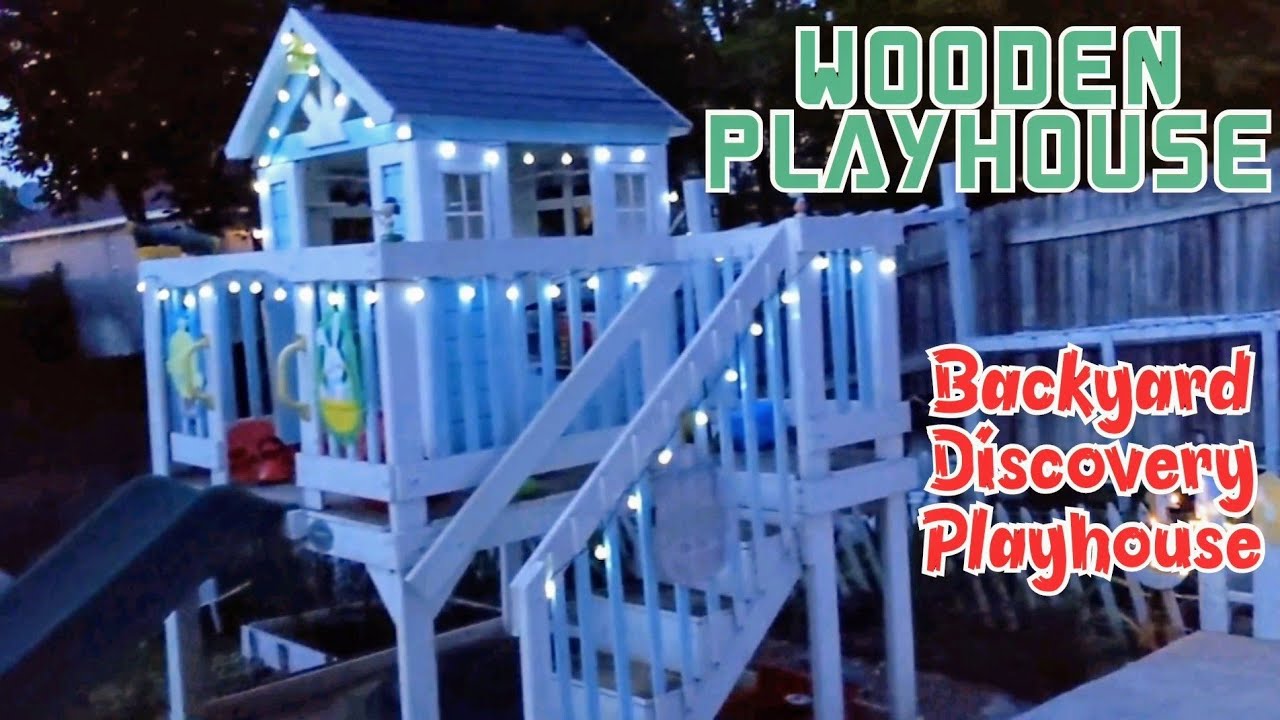 Playhouse for kids with stairs - Backyard Discovery Scenic Heights All Cedar Playhouse for kids