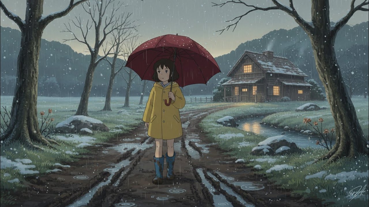 A Quiet Winter Day on a Cozy Farm | Rain Sounds & Silent Cooking @peaceofsoul17 