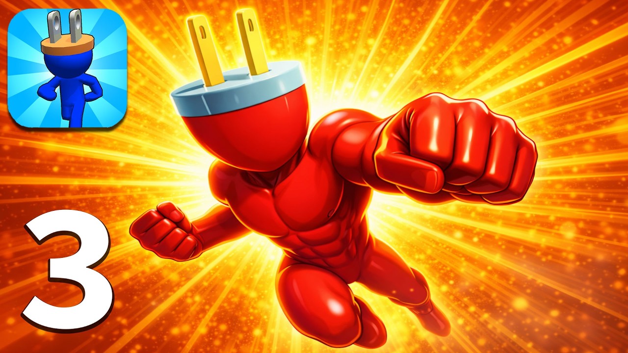 ⚡Plug Head Race Gameplay Walkthrough Part 1 – Charge Up, Run & Win (Android,iOS)