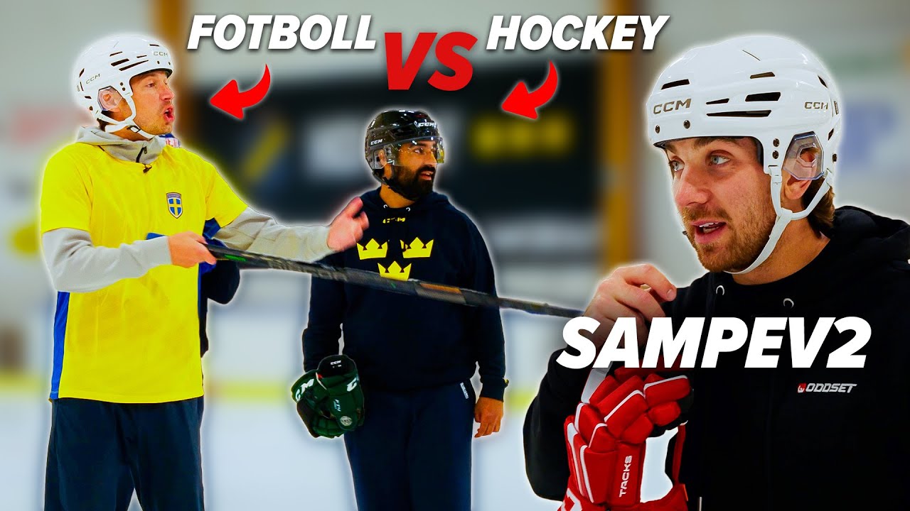 FOTBOLL VS HOCKEY | Vilken sport &auml;r b&auml;st p&aring; HOCKEY?