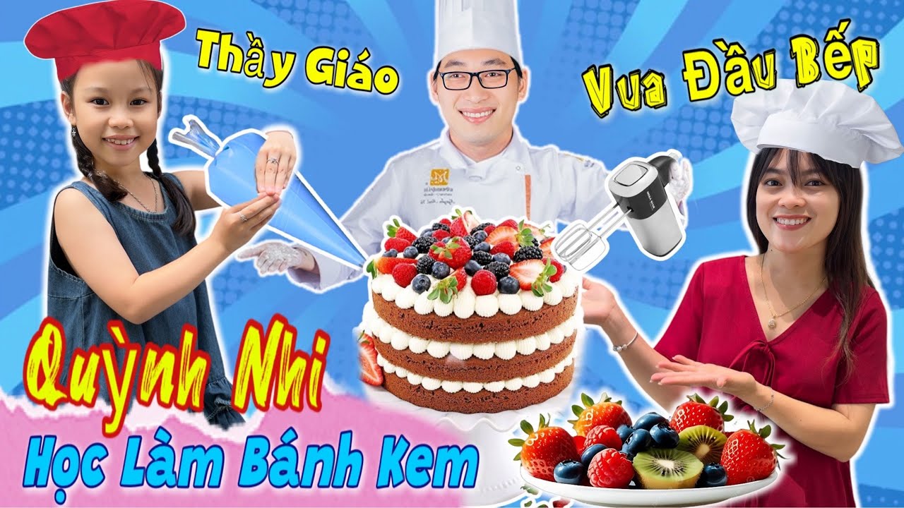 Hằng Nheo Cho Em Quỳnh Học Làm Bánh Sinh Nhật