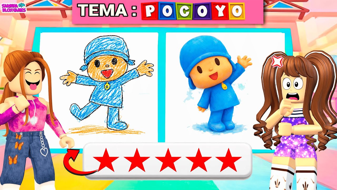 DESENHE RÁPIDO O POCOYO!! SPEED DRAW - ROBLOX
