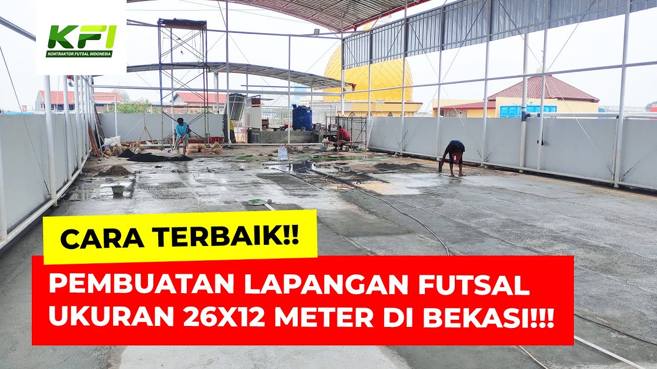 SEPERTI INI!! Pembuatan Lapangan Futsal Interlock Ukuran 26x12 Meter Di Bekasi
