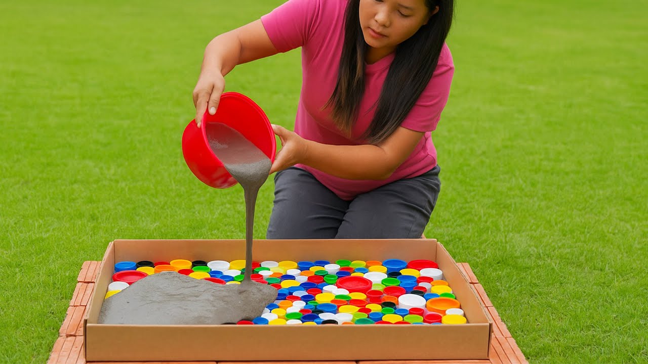 unique ideas for garden plastic bottle crafts / how to design garden from plastic bottles and cement