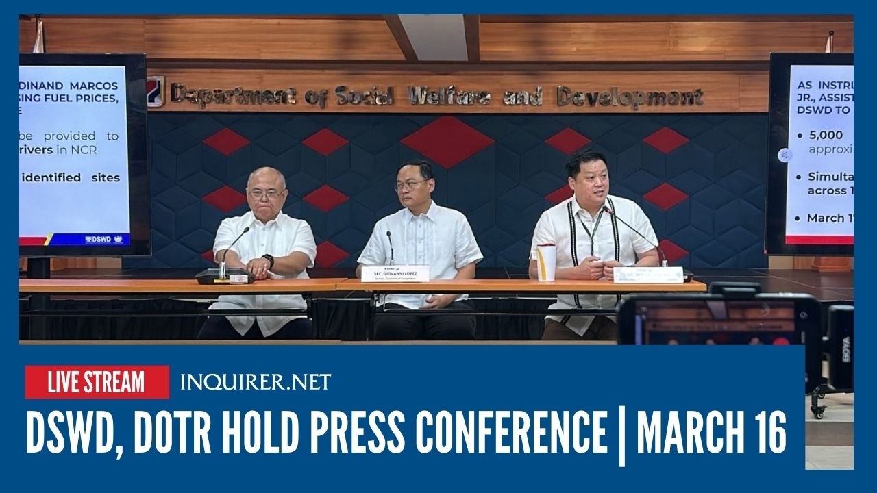 LIVE: DSWD, DOTr hold press conference | March 16