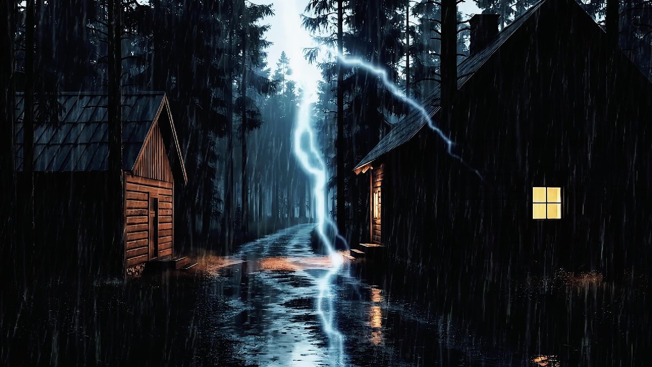 HEAVY RAIN AND THUNDER SOUNDS - DEEP SLEEP | Thunderstorm for Sleeping - Rain Sound Comfort Relaxing